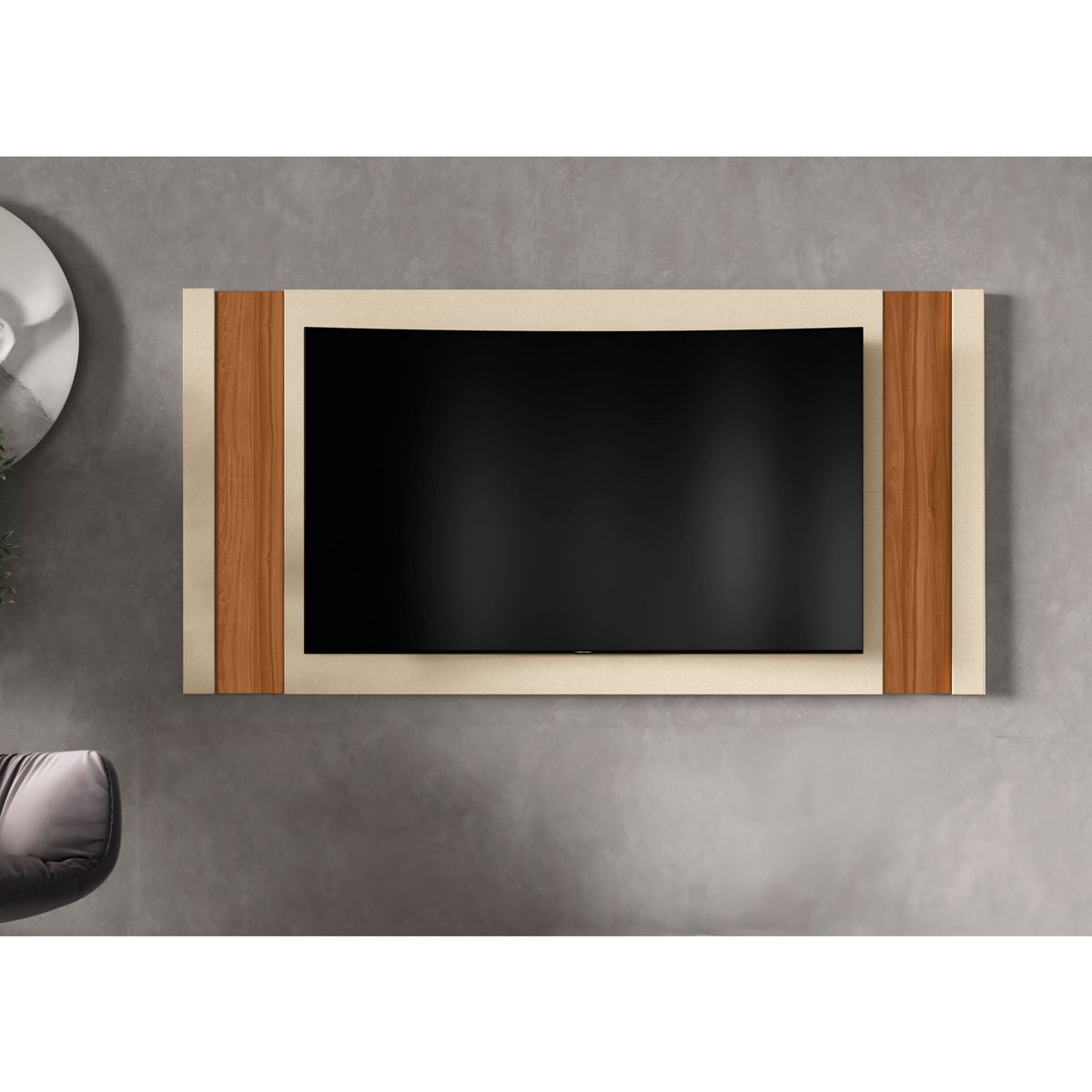 EXIT - Panel TV 65 " Extensible 65" Canela/Blanco 180x90x3 cm