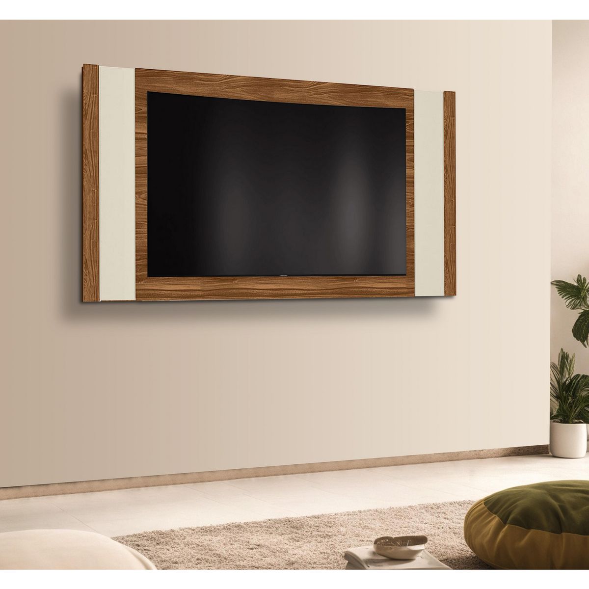 EXIT - Panel TV 65 " Extensible Canela/Beige 180x90x3 cm