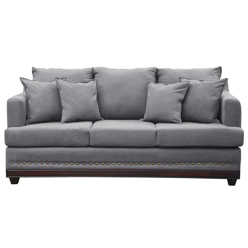MASEL - Sofá 3 cuerpos Estambul 200x95x90 cm Gris