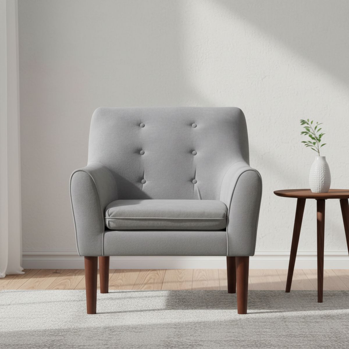 MASEL - Poltrona 1 cuerpo Bergen 78x98x70 cm Gris