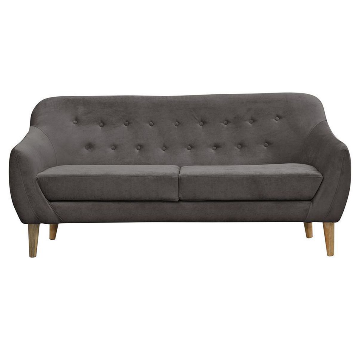 MASEL - Sofá 3 cuerpos Norway 185x90x87 cm Gris oscuro