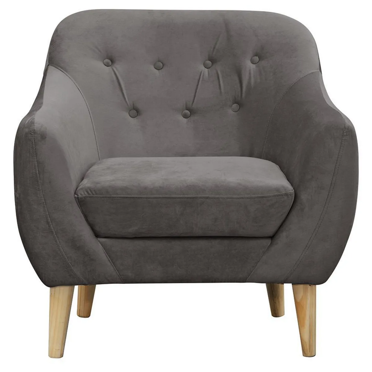 MASEL - Poltrona 1 cuerpo Norway 87x90x85 cm Gris oscuro