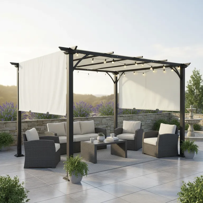 Pérgola Marfil Poliéster 300x300x230 cm