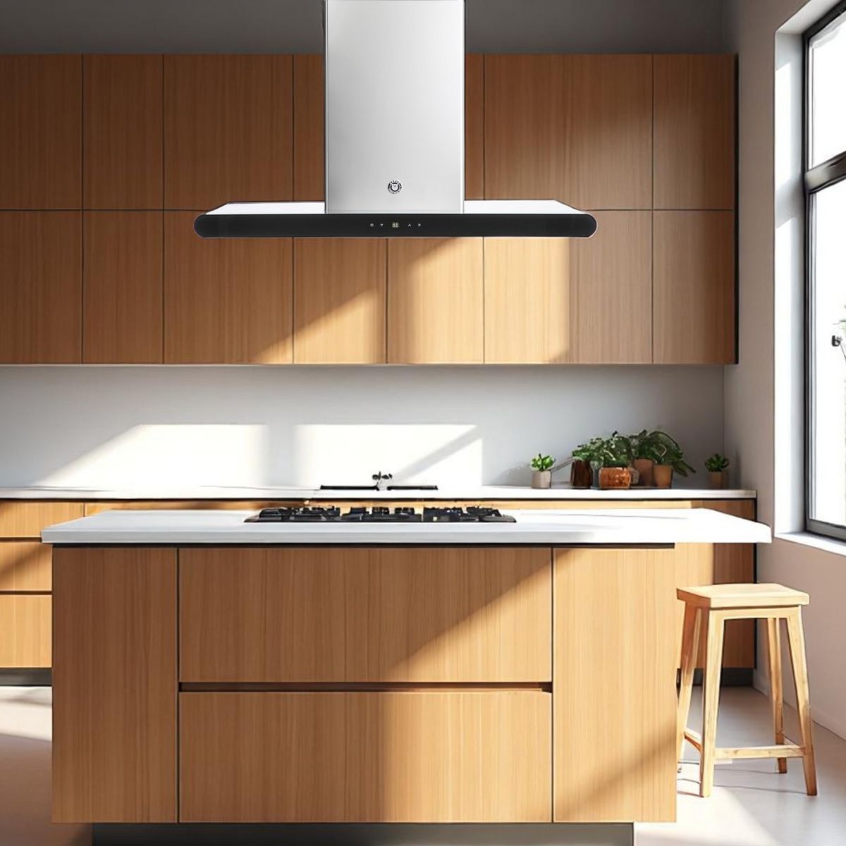 URSUS TROTTER - Campana Isla 90 cm Plata Avantgarde Dual Isla