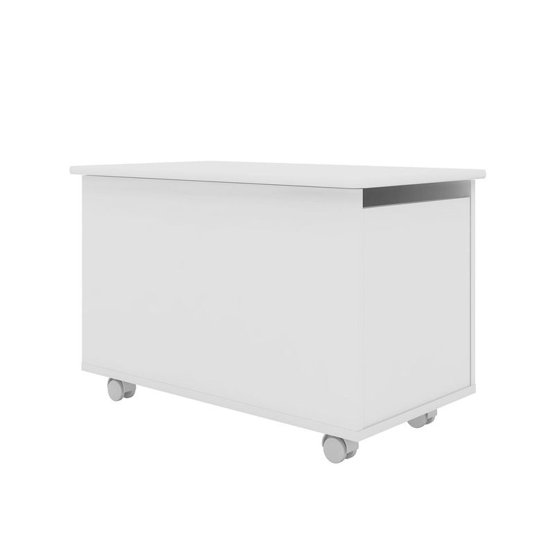 HOGA - Baúl Multiuso con Ruedas 40x45x68 cm Blanco