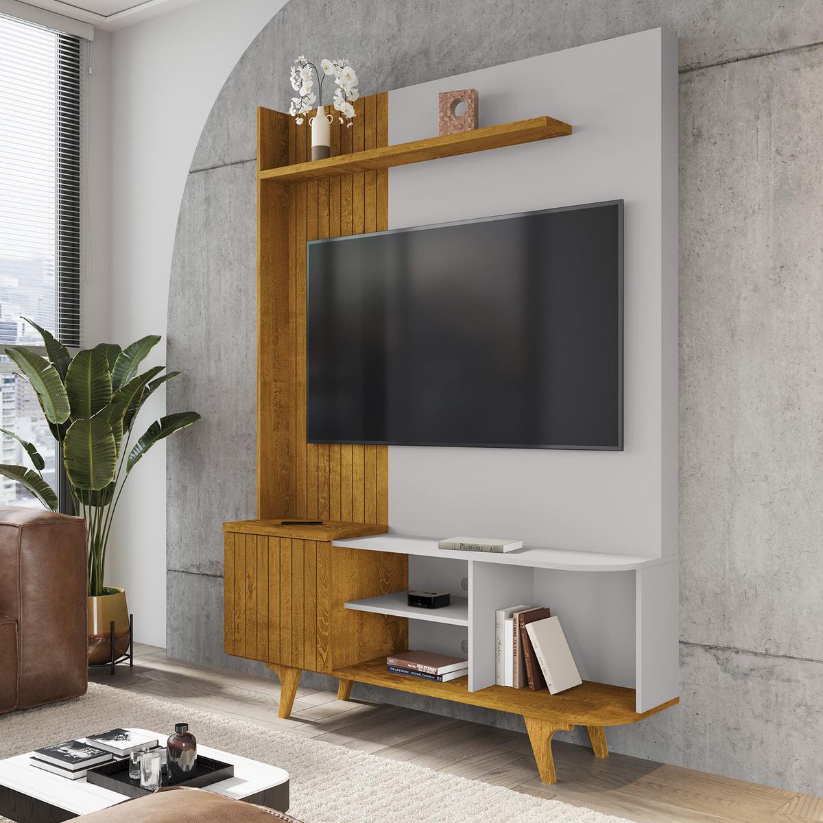 HOGA - Centro de Entretenimiento 55 " Hoga Corumbau Natural 136x192x38 cm