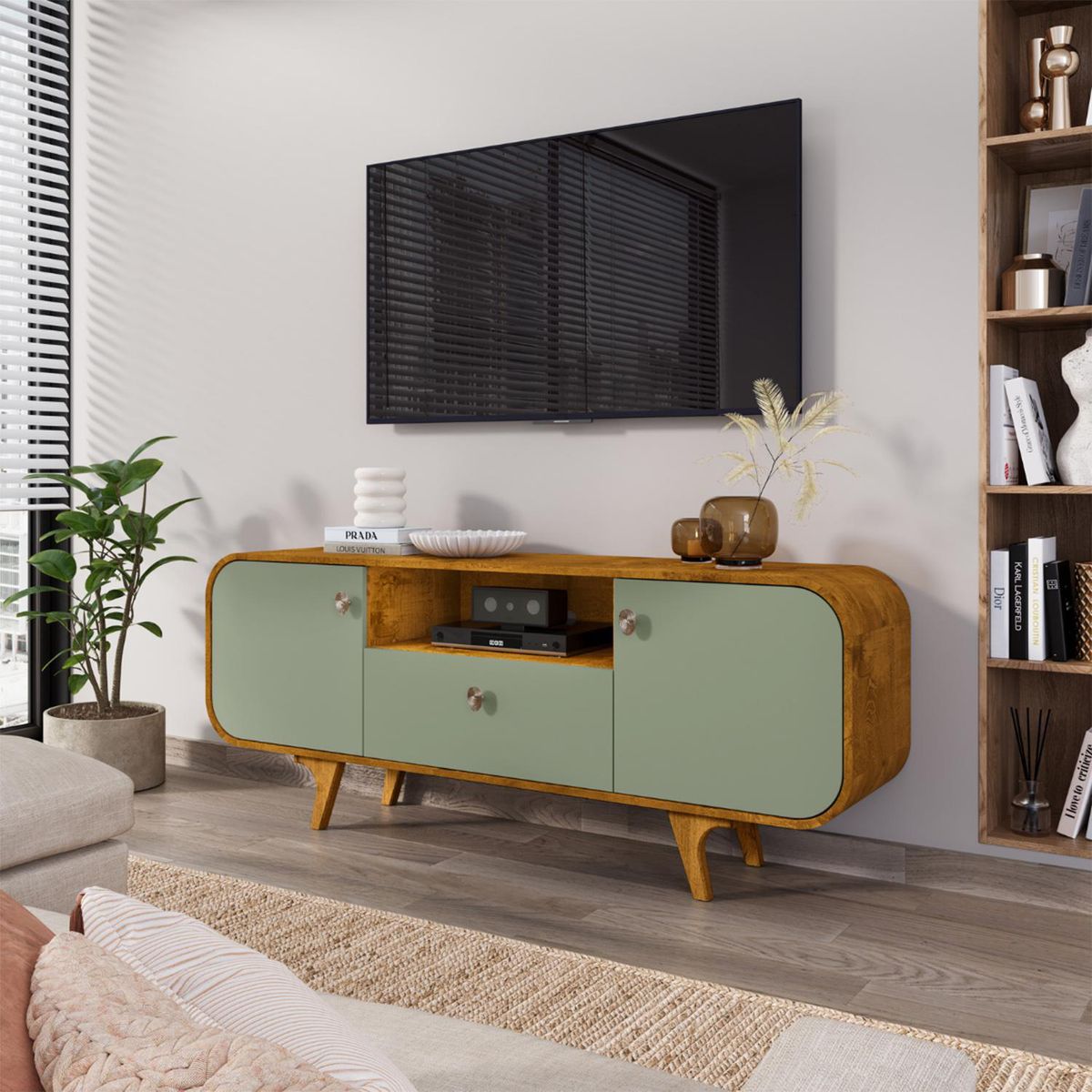 HOGA - Rack TV 55 " Hoga Noronha Natural 156x62x36 cm