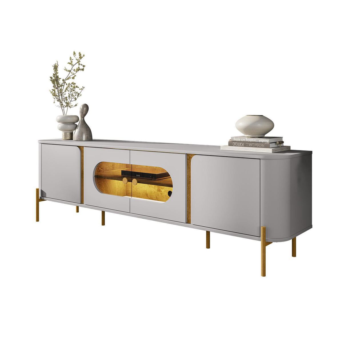 HOGA - Rack TV 75 " Hoga Juquehy Blanco invierno 180x57x39 cm