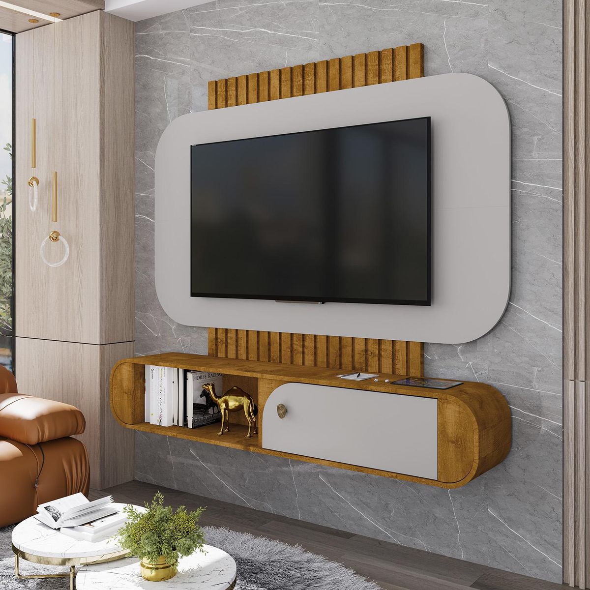 HOGA - Panel Rack 55 " Hoga jurere Natural 156x147x28 cm