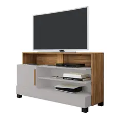 HOGA - Rack TV 48 " Pipa Blanco invierno 108x61x40 cm