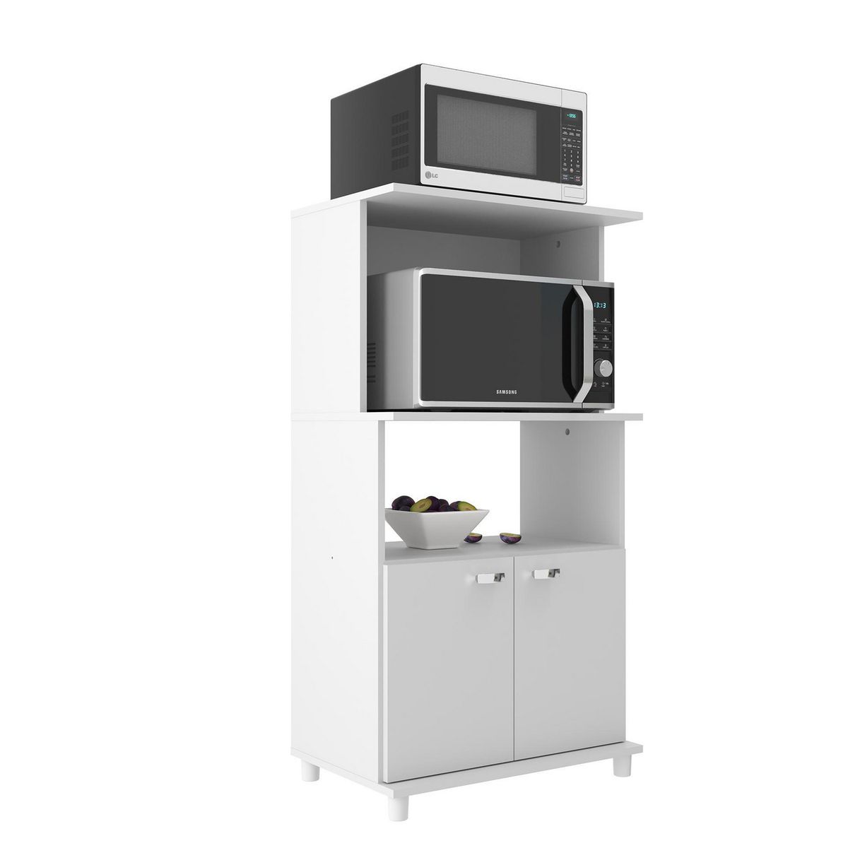 ALTAVISION - Mueble de cocina Dallas multiuso 4 niveles almacenamiento blanco