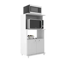 Mueble de cocina Dallas multiuso 4 niveles almacenamiento blanco