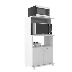 ALTAVISION - Mueble de cocina Dallas multiuso 4 niveles almacenamiento blanco