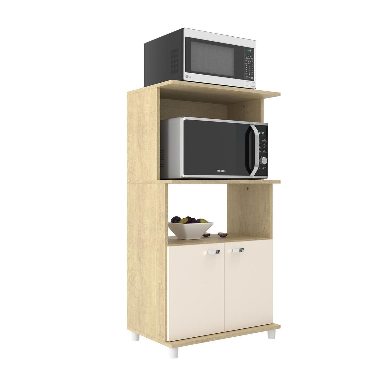 ALTAVISION - Mueble de cocina Dallas multiuso 4 niveles almacenamiento carvalho