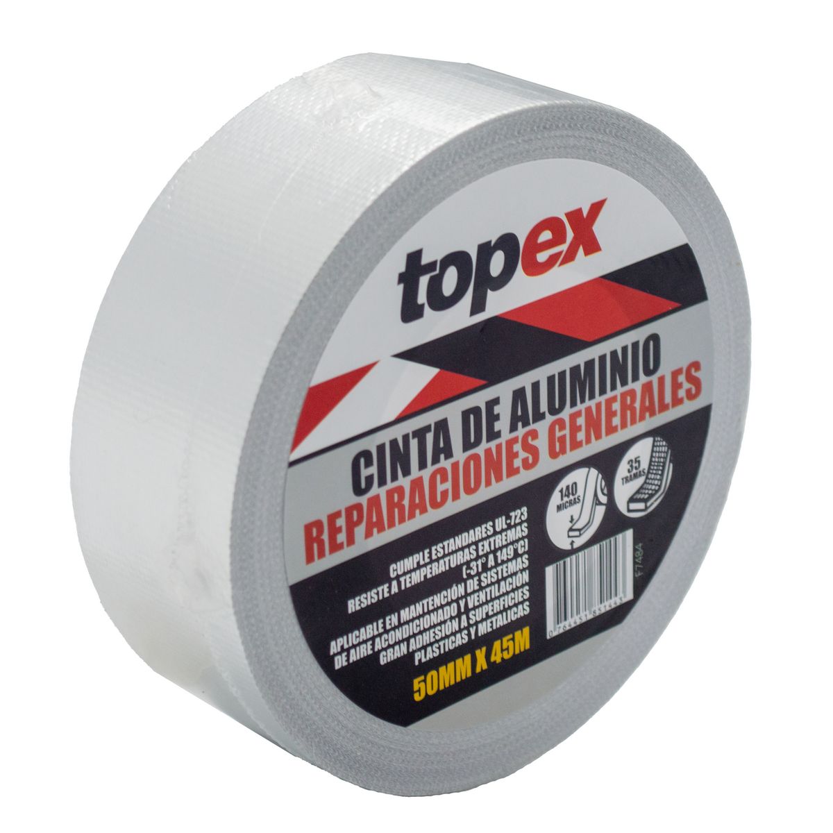 TOPEX - Cinta adhesiva aluminio 50mm x 45m
