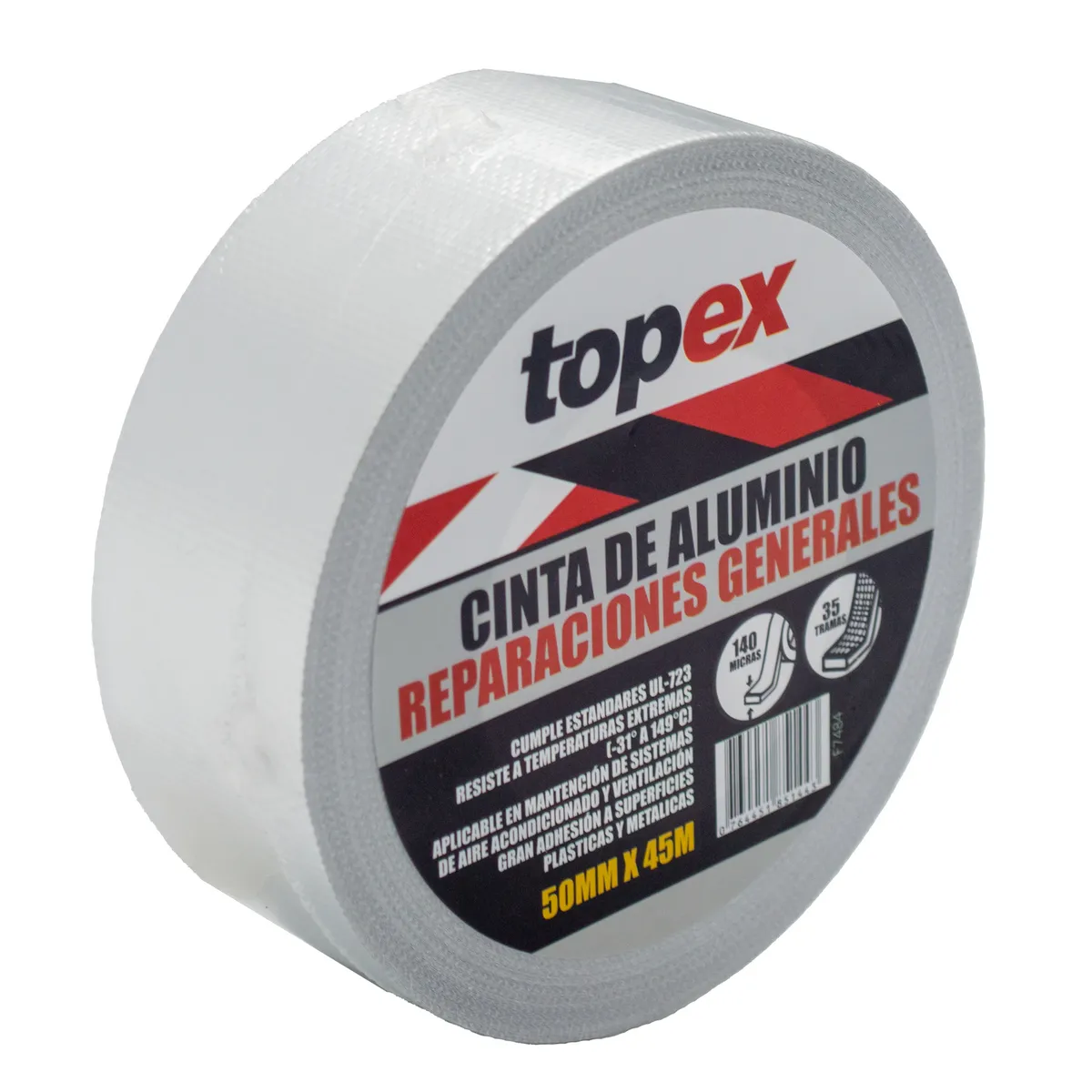 TOPEX - Cinta adhesiva aluminio 50mm x 45m
