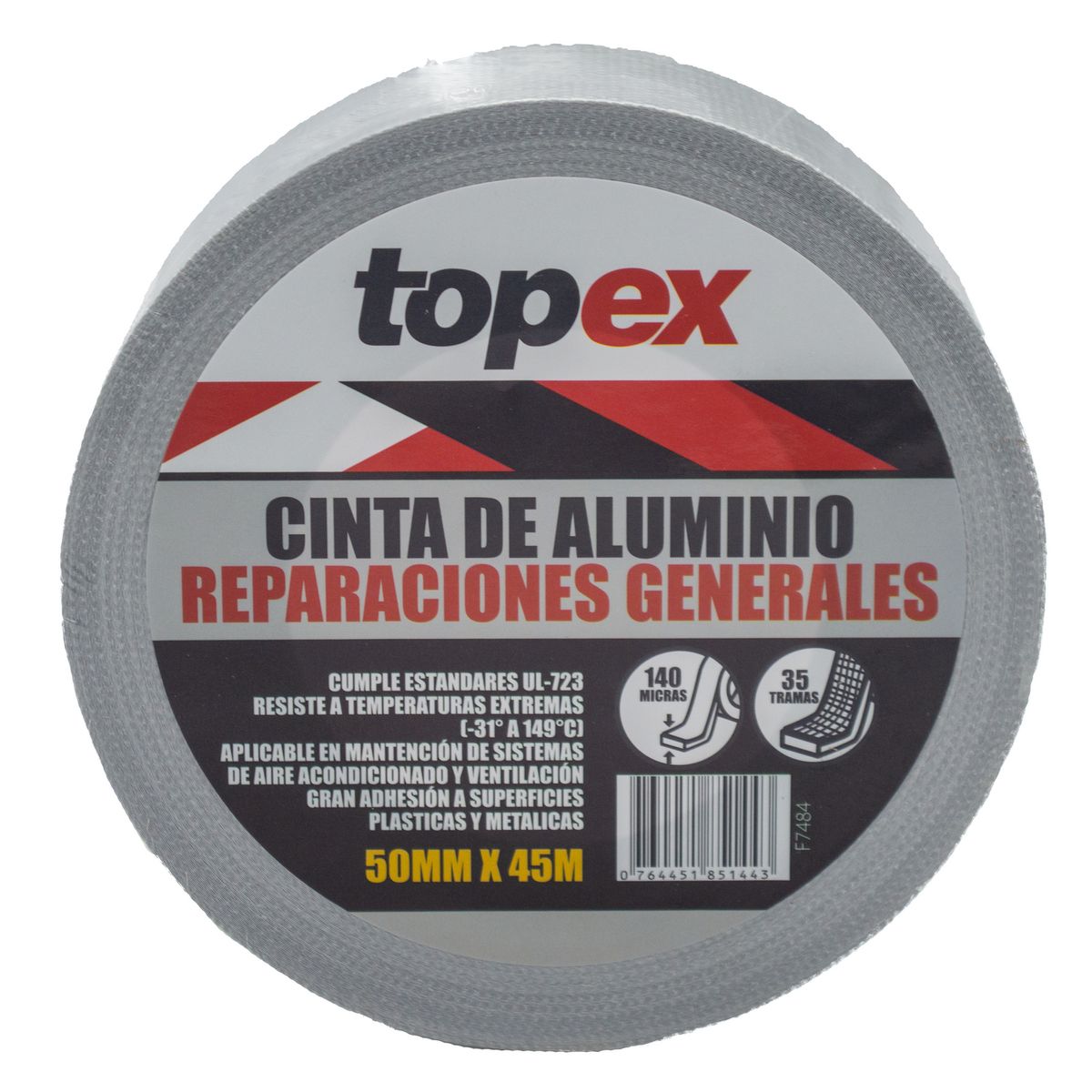 TOPEX - Cinta adhesiva aluminio 50mm x 45m