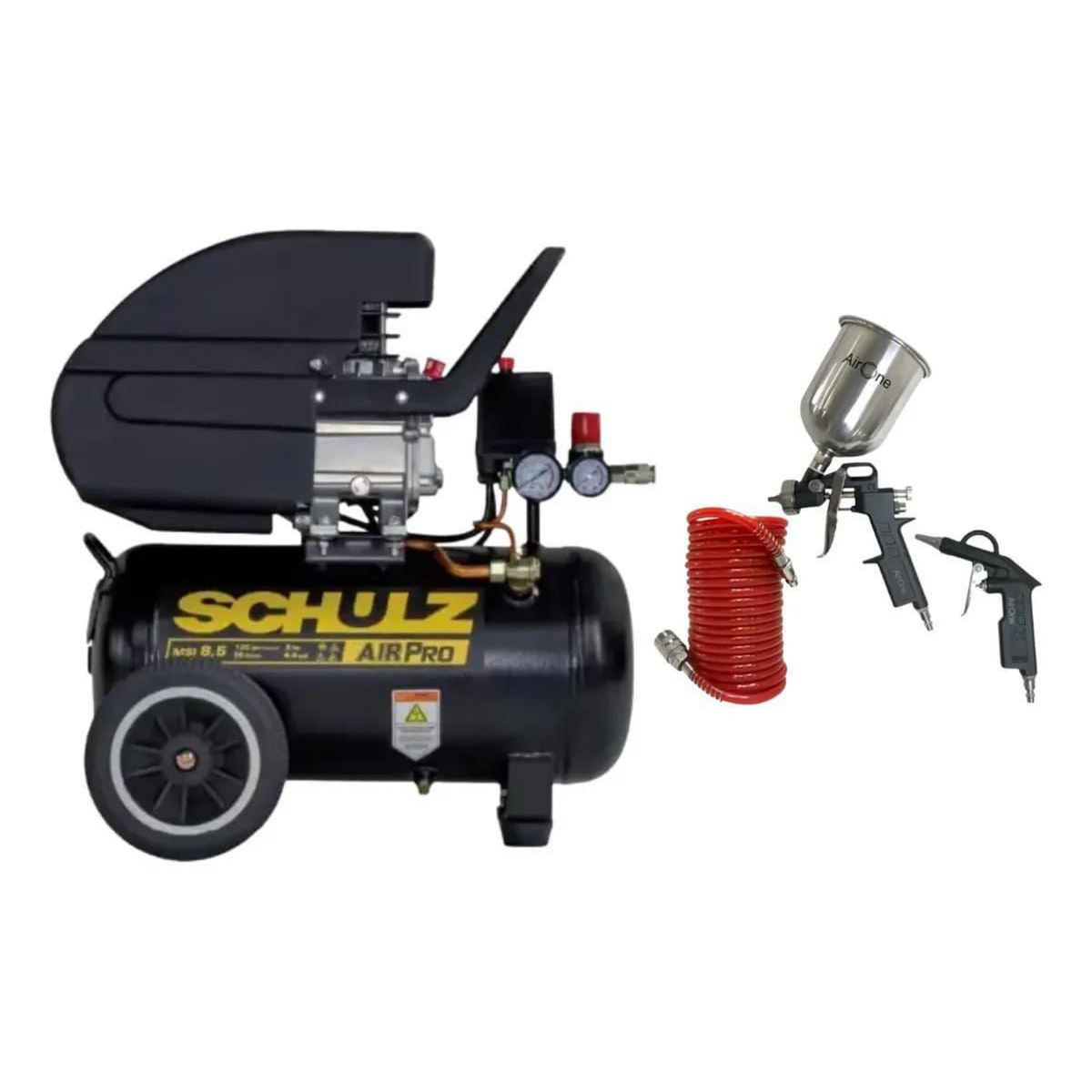 SCHULZ - Compresor 2 HP 50 Litros 9323435-0+Kit 3 Piezas