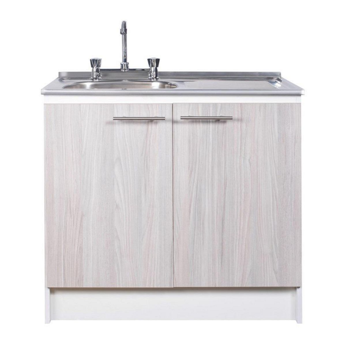 KHOR - Kit mueble de cocina 1 Cubeta(s) Derecho 80x87x48.5 cm Madera Gris