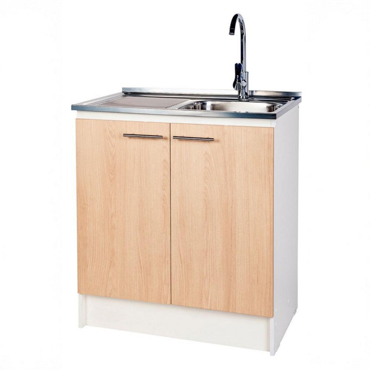 KHOR - Kit mueble de cocina 1 Cubeta(s) Izquierdo 80x87x48.5 cm Madera Carvalo