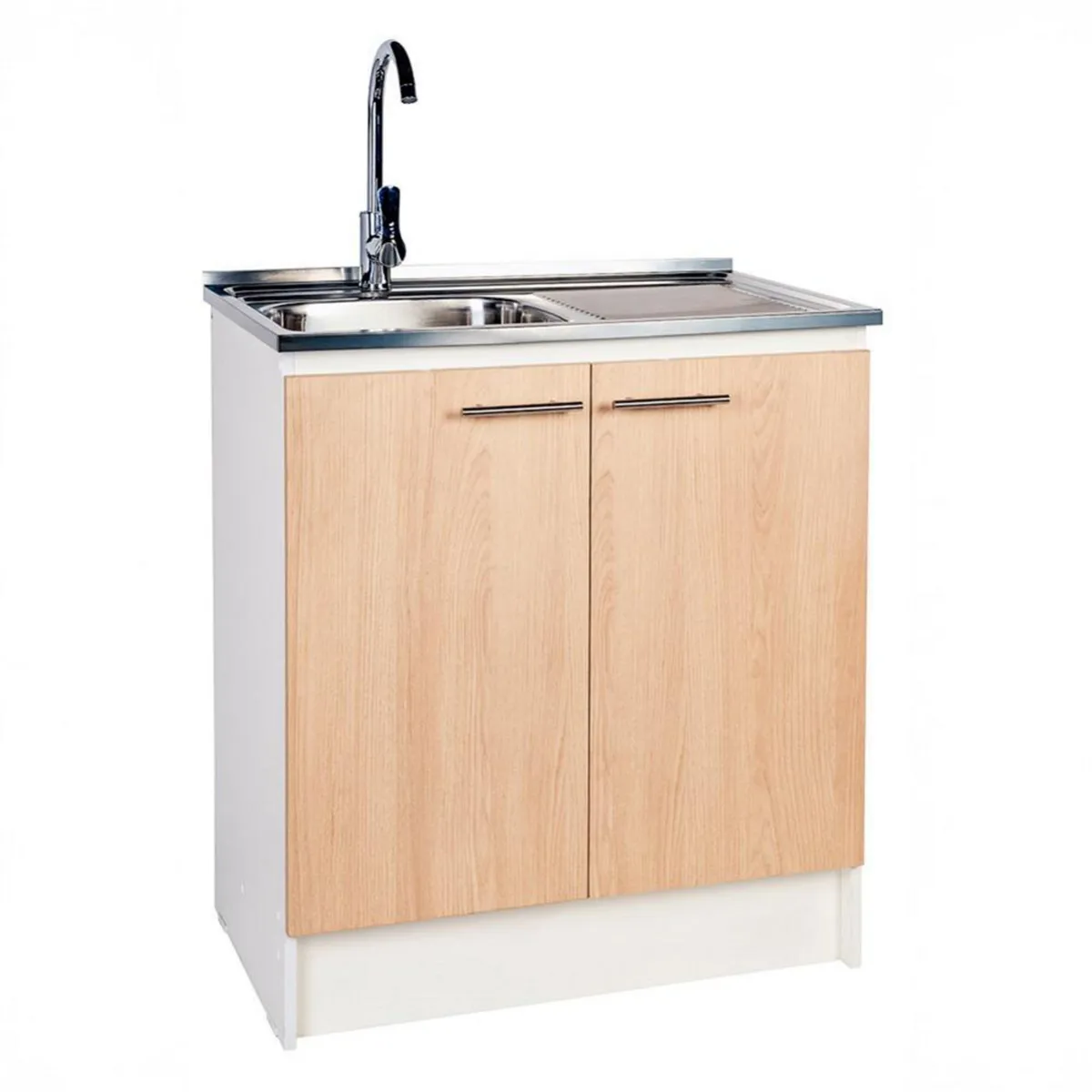 KHOR - Kit mueble de cocina 1 Cubeta(s) Derecho 80x87x48.5 cm Madera Carvalo