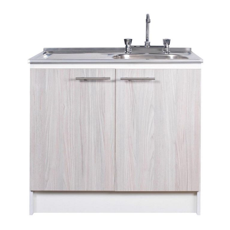 Kit mueble de cocina 1 Cubeta(s) Izquierdo 80x87x48.5 cm Gris