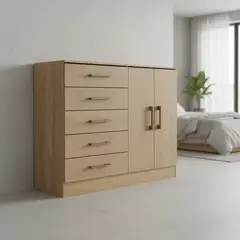 EXIT - Cómoda 5 Cajón(es) Roble 119x93x38 cm Roble