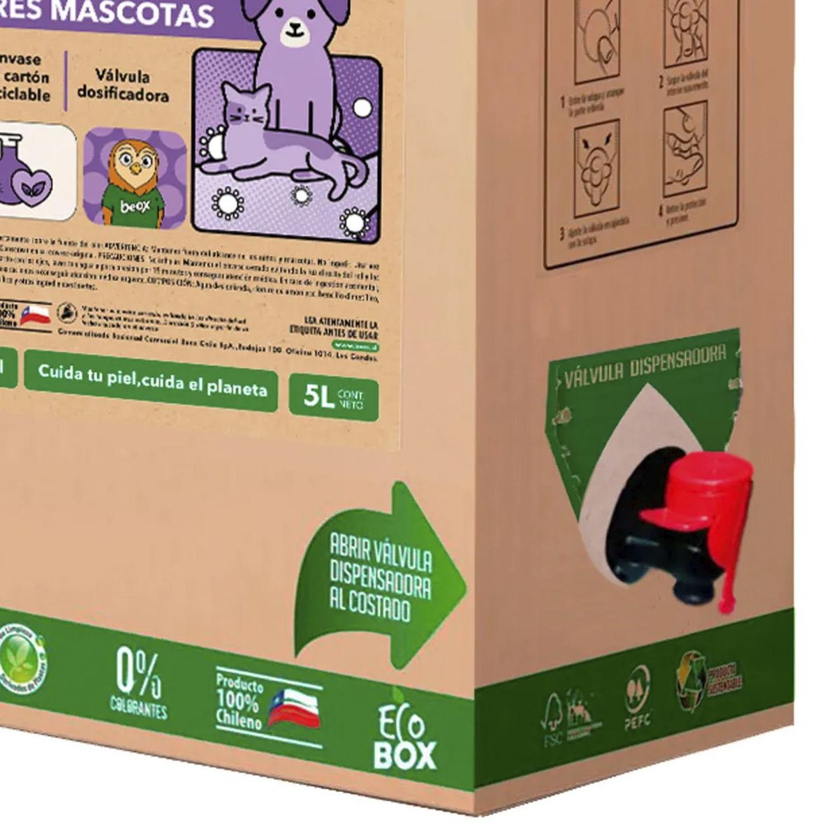 BEOX - Eliminador Destructor Olores Mascotas Ecobox 5 Litros