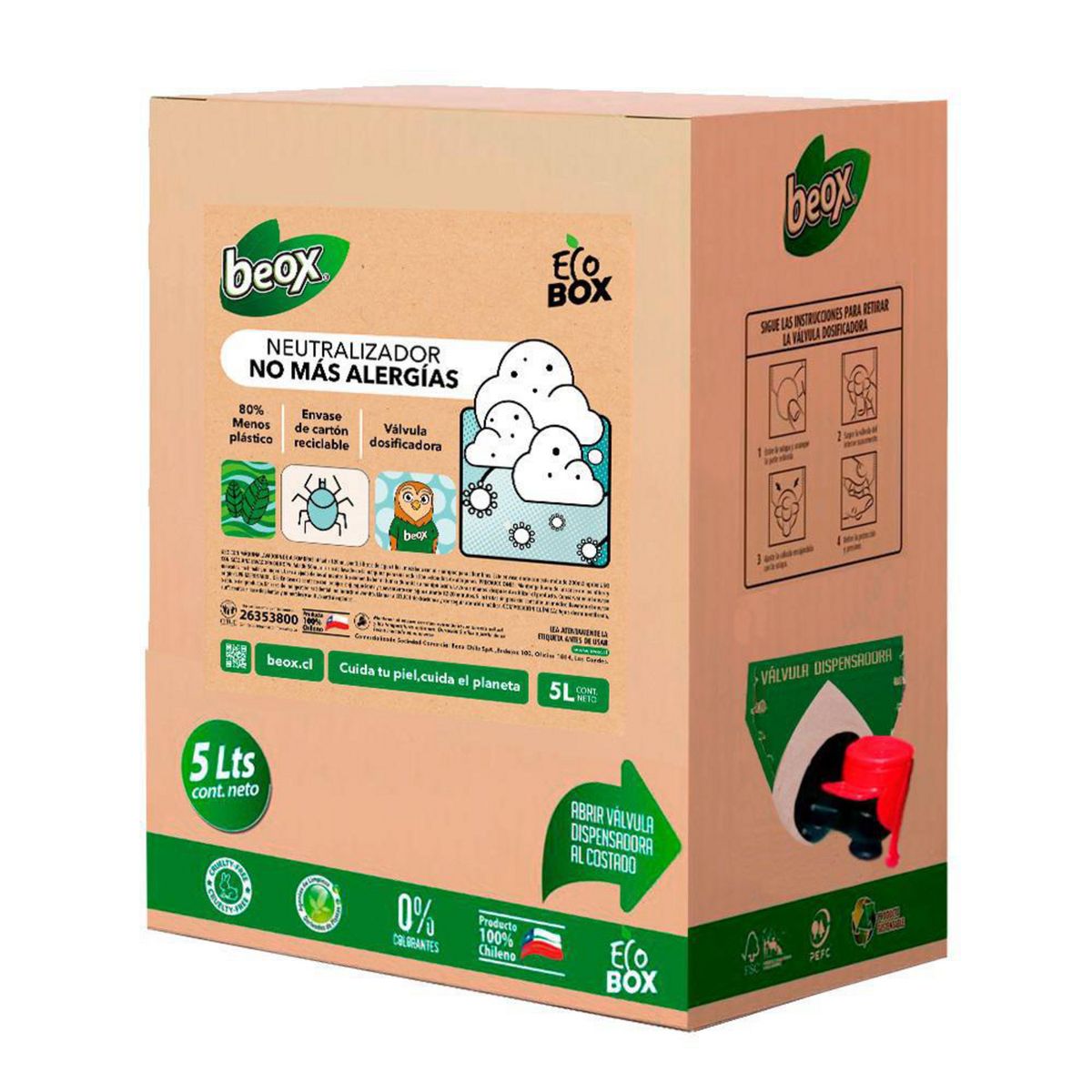 BEOX - Neutralizador Acaros No mas Alergia Ecobox 5 Litros