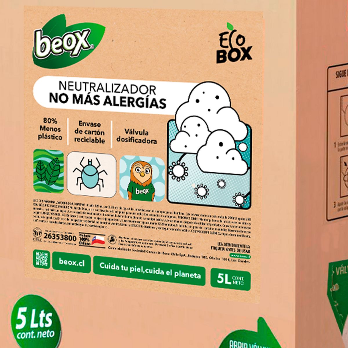 BEOX - Neutralizador Acaros No mas Alergia Ecobox 5 Litros
