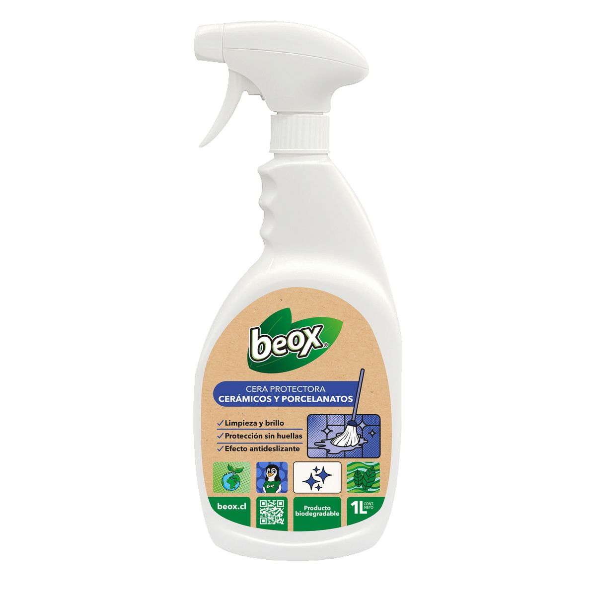 BEOX - Cera Piso Porcelanato Ceramicas 1 Lt con gatillo