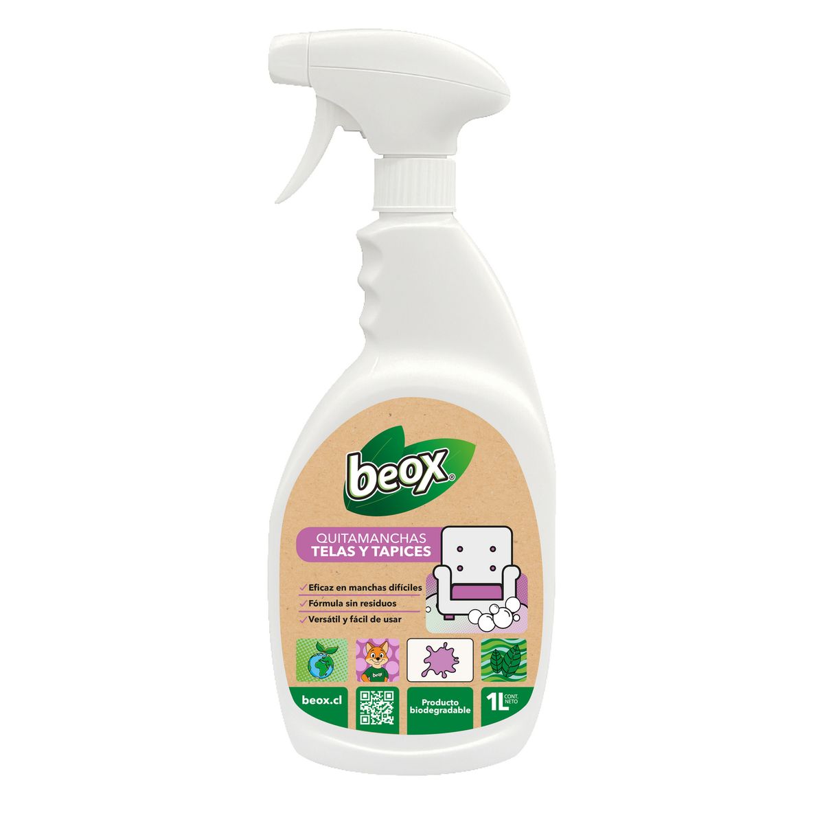 BEOX - Removedor Quitamanchas Telas y Tapices 1 l Spray