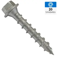 MAMUT - Tornillo Tirafondo Madera 50 mm 8 mm 20 unidad(es)