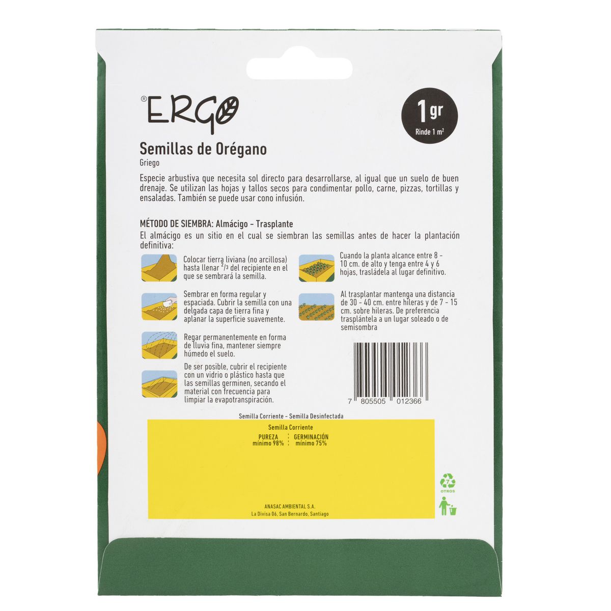 ERGO - Semilla infusión Sachet
