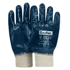 BAUKER - Guante de Algodón L Azul
