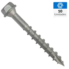 MAMUT - Tornillo Tirafondo Madera 80 mm 10 mm 10 unidad(es)
