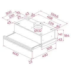 TEKA - Campana Retráctil 60 cm Negro Mate PLUS INFINITY G1