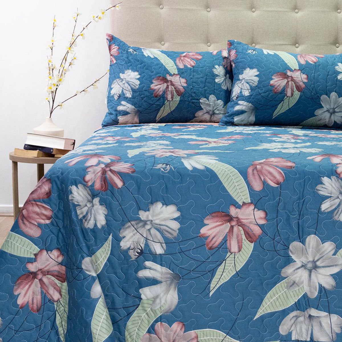 DORAL - Quilt 2 plazas Stitchy Multicolor 