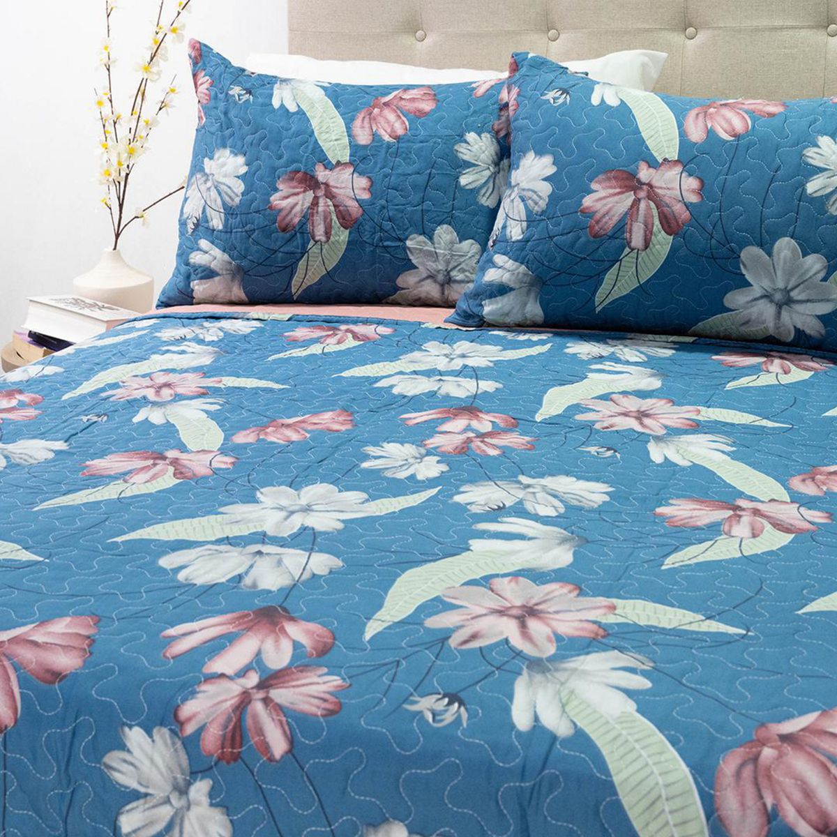 DORAL - Quilt 2 plazas Stitchy Multicolor 