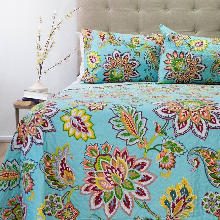 DORAL Quilt 2 plazas Stitchy Multicolor