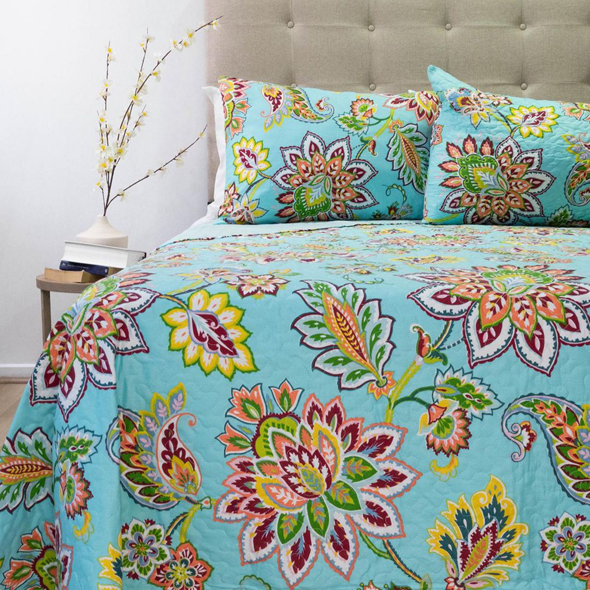 DORAL - Quilt 2 plazas Stitchy Multicolor 