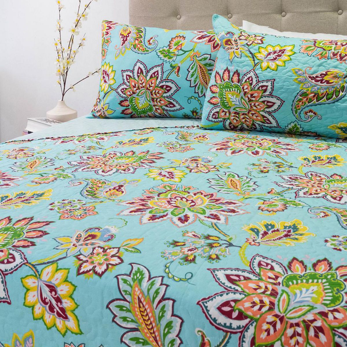 DORAL - Quilt 2 plazas Stitchy Multicolor 