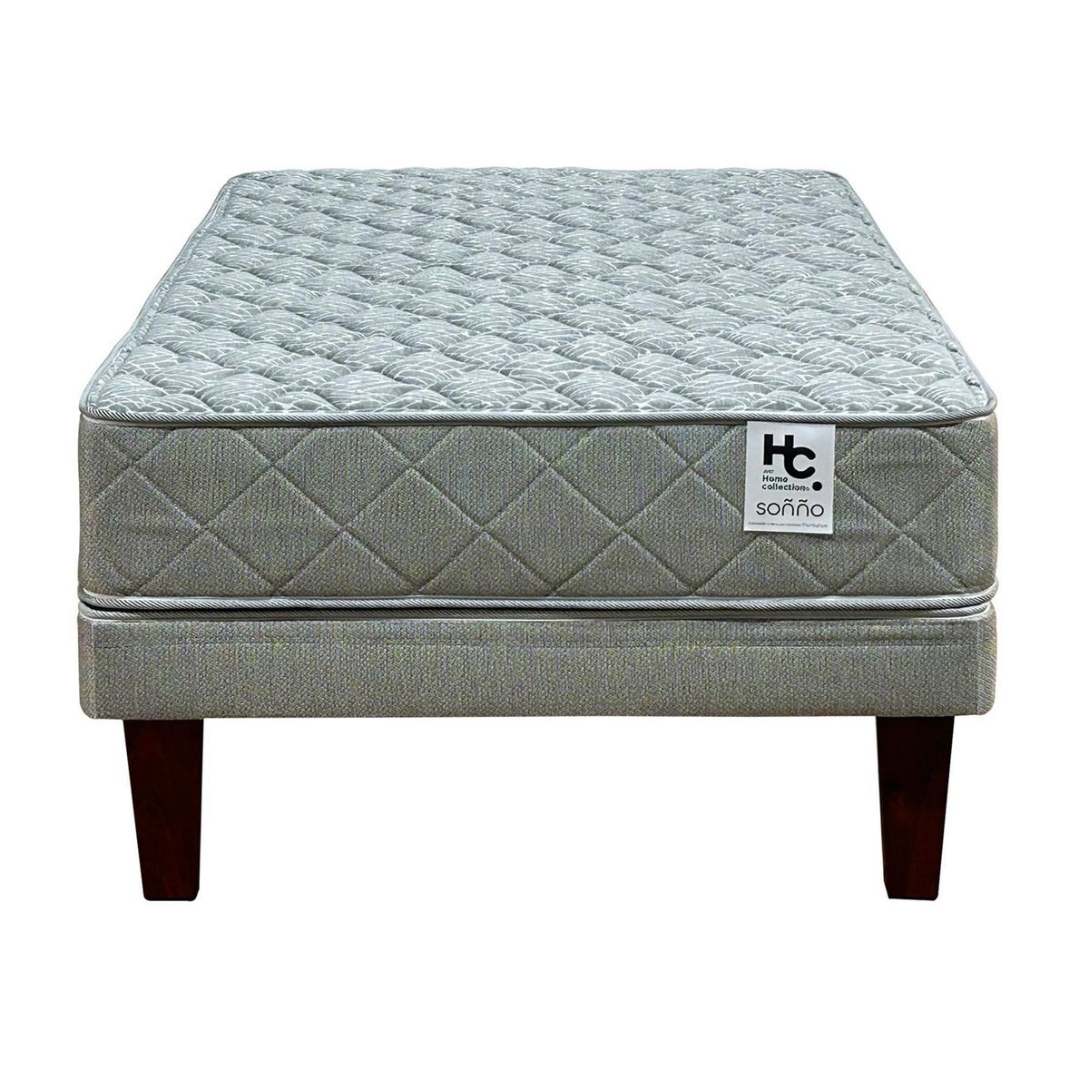 JUST HOME COLLECTION - Cama 1 plaza Europea Soñño Gris