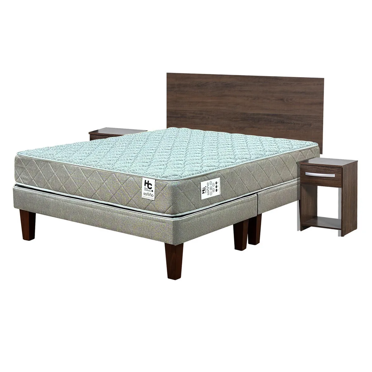 JUST HOME COLLECTION - Cama 2 plazas Europea Soñño Gris