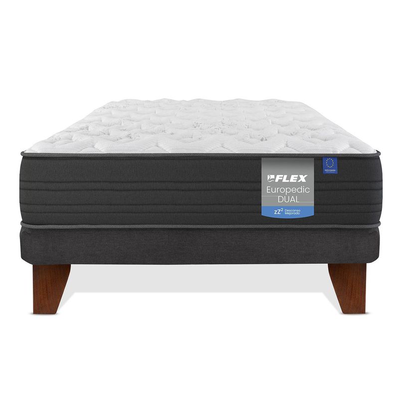 FLEX - Cama Europea 1 plaza Europdic Dual Gris