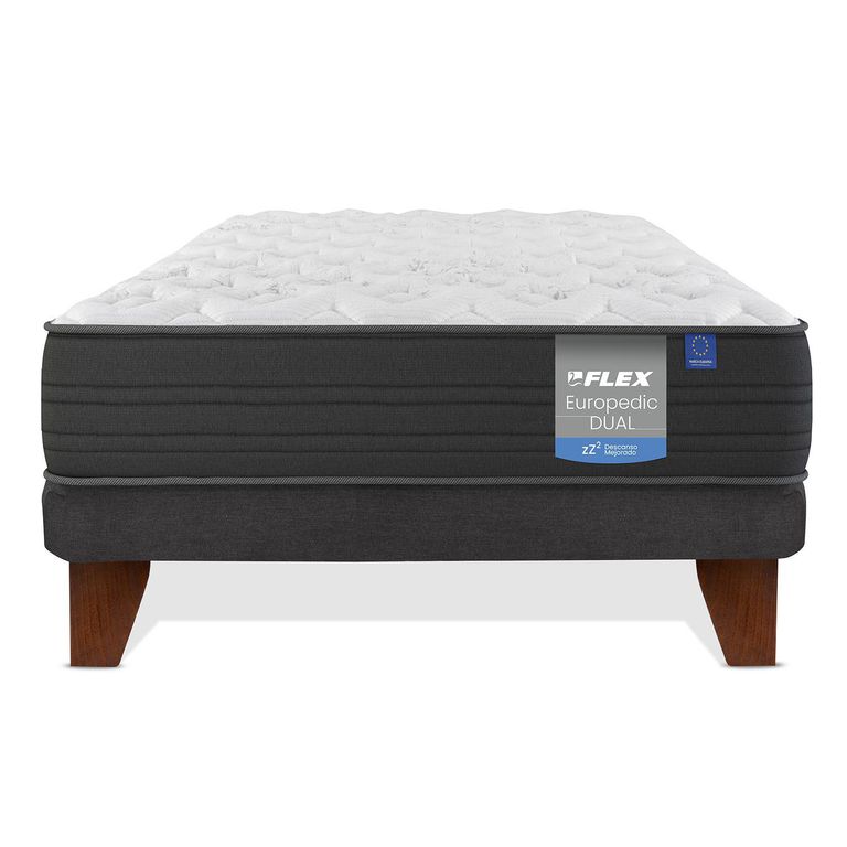 FLEX Cama Europea 1.5 plazas Europea Europdic Dual Gris