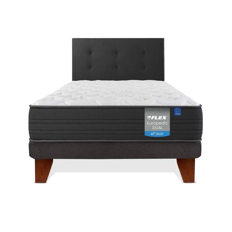 FLEX - Cama Europea 1 plaza Europdic Dual Gris