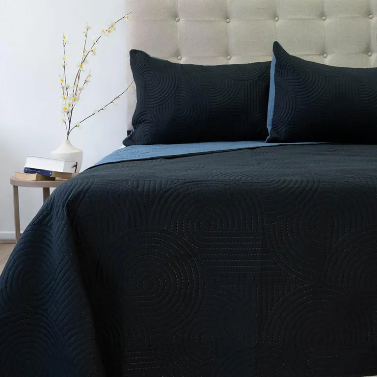 Quilt King BICOLOR NEGRO-AZUL