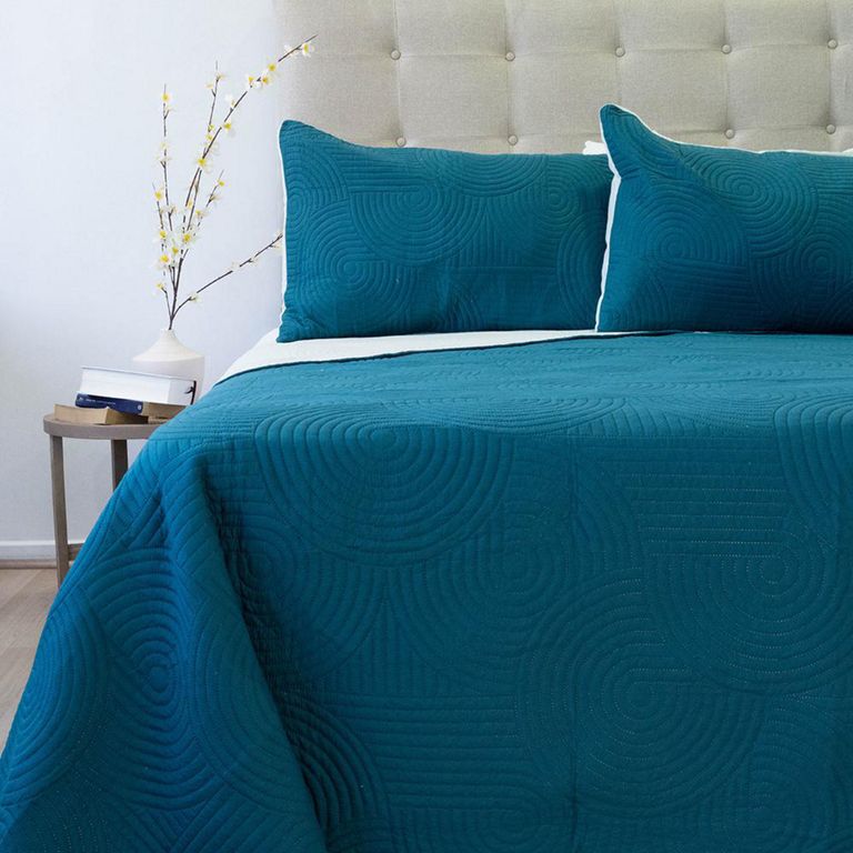 DORAL Quilt King BICOLOR PETROLEO-VERDE