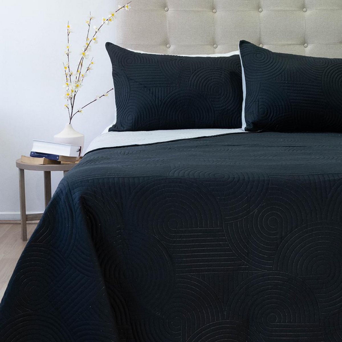 DORAL - Quilt King BICOLOR NEGRO-GRIS 